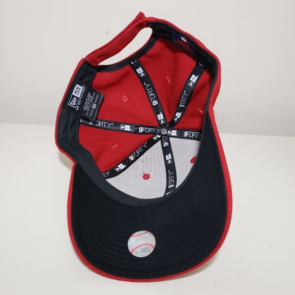 Cleveland Indians Guardians Hat Cap Strap Back Red New Era C Logo MLB Baseball - Picture 8 of 10